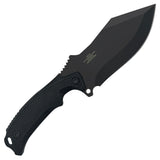 Takumitak Neuter Fixed Blade Knife w/Sheath & 2 Handles Black 3Cr13 SS Blade/Black & Green Nylon Handles SKU TKF319