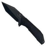 Takumitak Terminal Fixed Blade Knife w/Sheath & 2 Handles Black 3Cr13 SS Blade/Black & Green Nylon Handles SKU TKF320