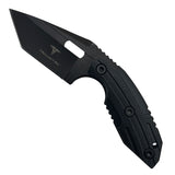 Takumitak Muted Fixed Blade Knife w/Sheath & 2 Handles Black 3Cr13 SS Blade/Black & Green Nylon Handles SKU TKF3S06