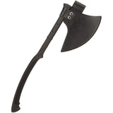 United Cutlery Honshu Karito Battle Axe W/Leather Sheath 27" Overall 7Cr13 Stainless Axe Head/Black Textured Nylon Handle SKU UC3401