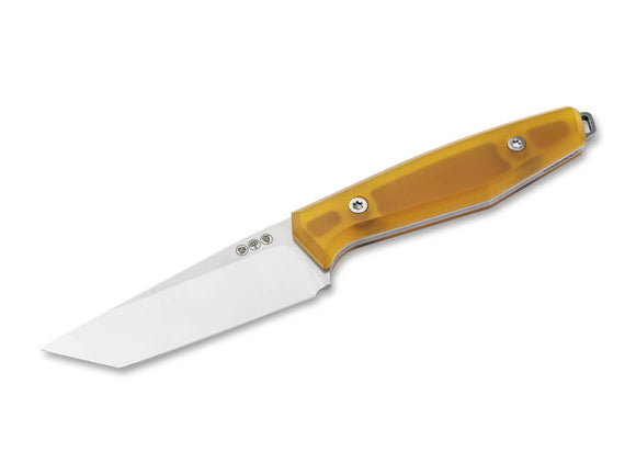 Boker Daily Knives AK1 American Fixed Blade Knife w/Sheath Reverse Tanto CPM MagnaCut SS Blade/Yellow Ultem Handle SKU 124500