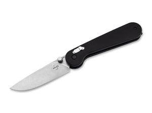 Boker Plus Hebdo Crossbar Lock Knife Drop Pt. Nitro-V SS Blade/Black G10 Handle SKU 01BO899