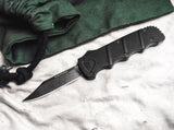 Boker Plus Kalashnikov Bowie D/A OTF Automatic Knife Black Stonewash D2 SS Blade/Black Alum. Handle SKU 06EX350