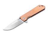 Boker Plus Kihon Spring Assist Open Knife Satin Finish D2 Tool Steel Blade/Burnished Copper Handle SKU 01BO165