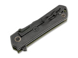 Boker Plus Kihon Spring Assist Open Knife Black Stonewash D2 Tool Steel Blade/OD Green G10 Handle SKU 01BO164