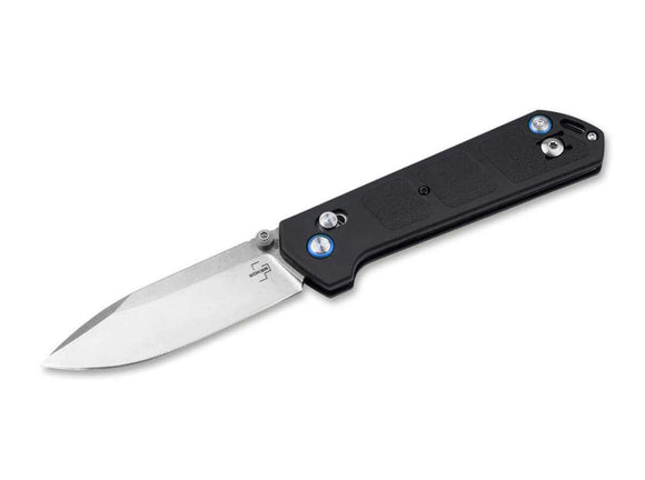 Boker Plus Kihon DC 2.0 Crossbar Lock Knife Drop Point D2 Stainless-Steel Blade/Black GFN Handle SKU 01BP0009