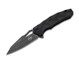 Boker Plus Kirke Button Lock Knife Black G-10 SKU 01BO636