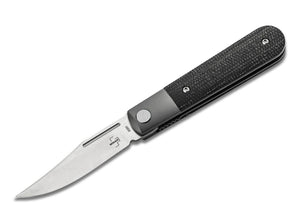 Boker Plus Modern Barlow Liner Lock Knife Nitro-V SS Blade/Black Micarta Handle SKU 01BO932