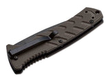 Boker Plus Strike Automatic Knife Blackwash Tanto D2 SS Blade/Coyote Brown Alum. Handle SKU 01BO461