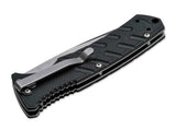 Boker Plus Strike Button Lock Knife Stonewash D2 SS Blade/Black Alum. Handle SKU 01BO457N