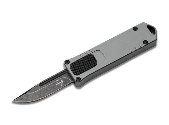 Boker Plus USB OTF Auto Knife D2 SS Blade/Gray Alum. Handle SKU 06EX268