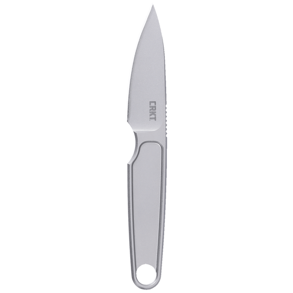 Columbia River HangTi Fixed Blade Neck Knife w/Sheath Bead Blast Gray Titanium Blade/Gray Titanium Handle  SKU CRKT 7066