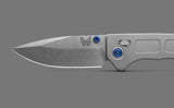 Benchmade Mini Narrows Axis Lock Knife CPM-20CV Stainless Steel Blade/Gray 6AI-4V Titanium Handle SKU 743