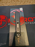 Microtech ZBT Ultratech Gen III OTF Knife D/E 1/2 Serr. Stonewash M390MK Steel Blade/Black 6161-T6 Alum. Handle SKU 1122-11