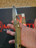 Microtech MSI Ram Lock Folding Knife Black M390MK Steel Blade/Dark Earth Polymer Handle SKU 210T-1PMDE