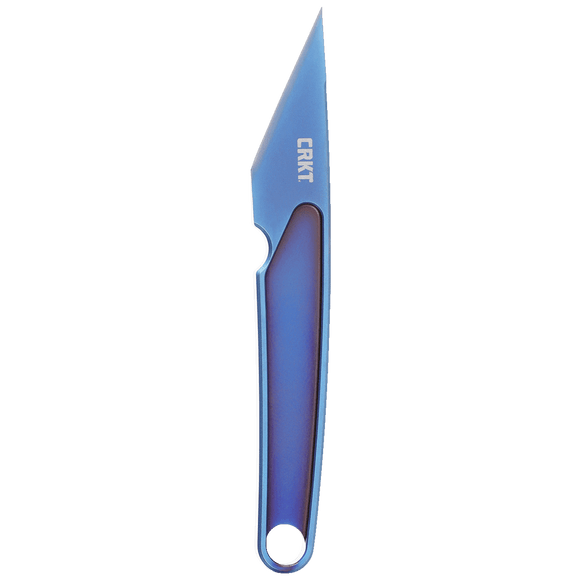 Columbia River HangTI Fixed Blade Neck Knife w/Sheath Blue Titanium Blade/Blue Titanium Handle SKU CKT 7065