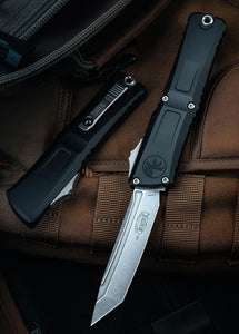 Microtech Combat Troodon T/E Gen III OTF Knife Bohler M390MK Stonewash SS Blade/Black Alum. Handle SKU 1144-10