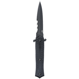 Columbia River Xolotl Fixed Blade Knife w/Sheath Black D/E Combo Spear Point SK-5 Carbon Steel Blade/Black G10 Handle SKU CRKT 2263