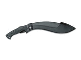 Boker Fox Knives Gurkha Machete Fixed Blade Knife w/Sheath Black 440A Steel Blade/Black FRN Handle SKU 02FX052