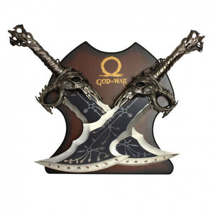 God of War Replica Kratos Double Sword w/Wall Plaque 21.25" SKU FS255