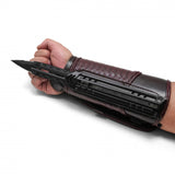 Assassin's Creed Replica Faux Leather Vambrace w/Black Stainless-Steel Covert Blade SKU FS297BK