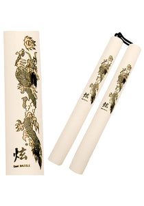 12" Foam Nunchaku w/Nylon Cord White Dragon SKU 801-W