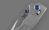 Benchmade Mini Narrows Axis Lock Knife CPM-20CV Stainless Steel Blade/Gray 6AI-4V Titanium Handle SKU 743