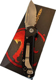 Microtech LUDT Gen III Apocalyptic Automatic Knife Half Serr. M390K SS Blade/Black T6 Alloy Handle SKU MT-1135-11AP