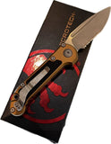 Microtech LUDT Gen III Apocalyptic Automatic Knife Half Serr. M390MK SS Blade/Tan Alum. w/Grip Tape Handle SKU 1135-11APTA