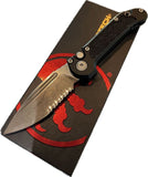 Microtech LUDT Gen III Apocalyptic Automatic Knife Half Serr. M390K SS Blade/Black T6 Alloy Handle SKU MT-1135-11AP