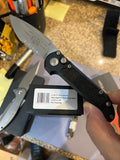 Microtech LUDT Gen III Apocalyptic Automatic Knife Half Serr. M390K SS Blade/Black T6 Alloy Handle SKU MT-1135-11AP