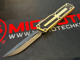 Microtech Scarab II Gen III OTF Knife Stonewash M390MK SS Blade/Sand Alum. Handle SKU 1180-1SN