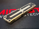 Microtech Scarab II Gen III OTF Knife Stonewash M390MK SS Blade/Sand Alum. Handle SKU 1180-1SN