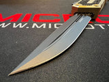 Microtech Scarab II Gen III OTF Knife Stonewash M390MK SS Blade/Sand Alum. Handle SKU 1180-1SN