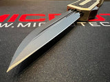 Microtech Scarab II Gen III OTF Knife Stonewash M390MK SS Blade/Sand Alum. Handle SKU 1180-1SN