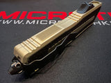 Microtech Scarab II Gen III OTF Knife Stonewash M390MK SS Blade/Sand Alum. Handle SKU 1180-1SN