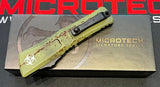 Microtech Combat Troodon Gen III Outbreak Signature Series D/E M390MK SS Blade/Green Alum. Handle SKU 1142-1OBDS