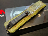 Microtech Combat Troodon Gen III Outbreak Signature Series D/E M390MK SS Blade/Green Alum. Handle SKU 1142-1OBDS