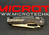 Microtech MSI Ram-Lock Manual Knife Apocalyptic Half Serr. M390MK Stainless Steel Blade/Black Polymer Handle SKU 210T-11APPMBK