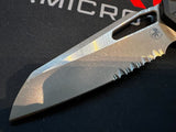 Microtech MSI Ram-Lock Manual Knife Apocalyptic Half Serr. M390MK Stainless Steel Blade/Black Polymer Handle SKU 210T-11APPMBK