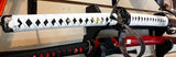 42" Samurai Sword w/Carry Belt 65Mn Spring Steel Forged Blade/white Scabbard Brown Carry Belt SKU T64032