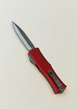 Microtech Hera II Mini OTF Auto Knife Double Edge Bohler M390MK SS Blade/Red Aircraft Alum. Handle SKU 1702M-10RD