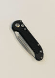 Microtech LUDT S/E Gen III Automatic Knife Stonewash Bohler M390MK SS Blade/Black Alum. Handle w/Grip Tape SKU 1135-10