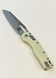 Microtech 30th Anniversary MSI Knife Reverse Tanto Stonewash SS Blade/White Polymer Handle w/Grip Tape SKU 210T-10PMWH30