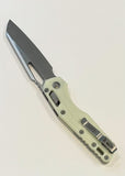 Microtech 30th Anniversary MSI Knife Reverse Tanto Stonewash SS Blade/White Polymer Handle w/Grip Tape SKU 210T-10PMWH30