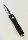 Microtech Ultratech Double Edge Auto OTF Knife Stonewash SS Blade/Black Alum. Handle SKU 122-10