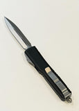 Microtech Ultratech Double Edge Auto OTF Knife Stonewash SS Blade/Black Alum. Handle SKU 122-10