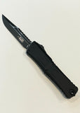 Microtech Signature Series Combat Troodon OTF Auto Gen III Interceptor Black M390MK SS Blade/Black Alum. Handle SKU 1217-1TS