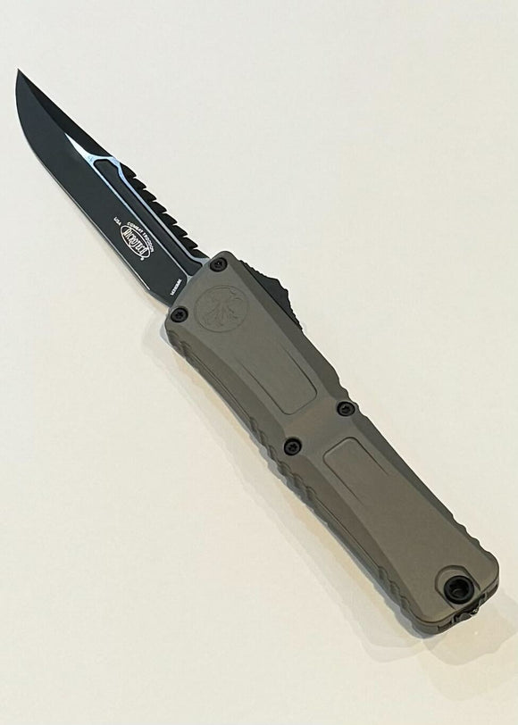 Microtech Signature Series Combat Troodon OTF Auto Gen III Interceptor Black M390MK SS Blade/Natural Alum. Handle SKU 1017-1NCS