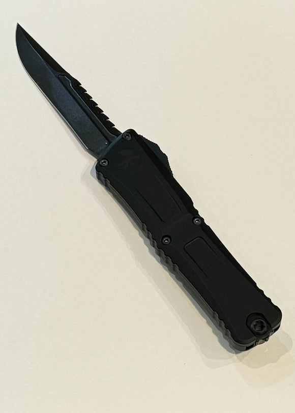 Microtech Signature Series Combat Troodon OTF Auto Gen III Interceptor Shadow DLC Black M390MK SS Blade/Black Alum. Handle SKU 1217-1DLCTSH